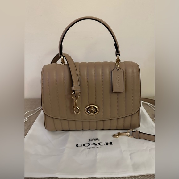 Coach Bags Coach Tilly Top Handle With Linear Quilting With Crossbody Strap Euc Poshmark